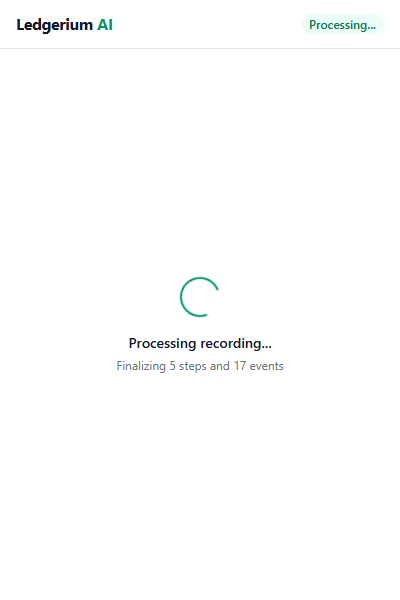Extension stopping screen showing auto-sync to account